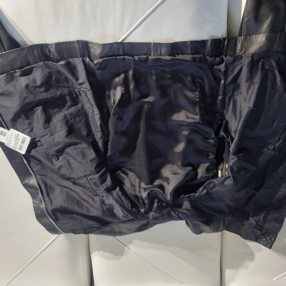 RICK OWENS Black Leather Biker Jacket IT 38, US 2 or XS - Picture 6 of 9